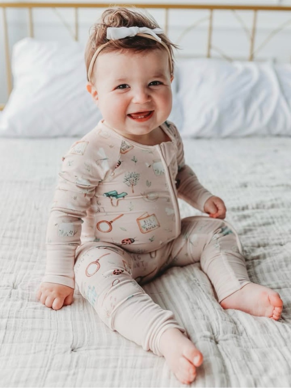 Bamboo Pajamas Baby 0-3 Boutique Lottie Dreamers Bug Hunt